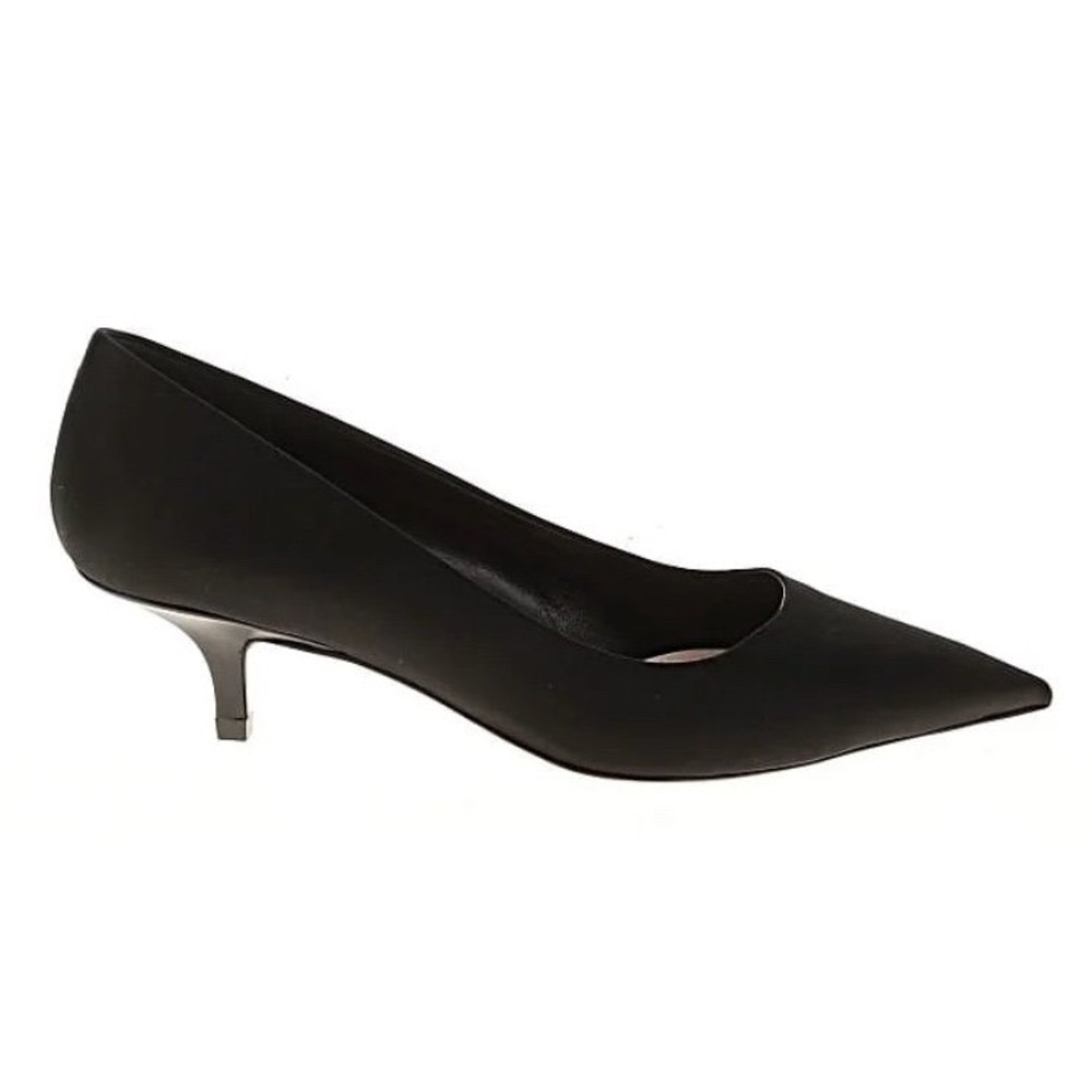 SCHUTZ Black Pointed Toe Kitten Heel Pump